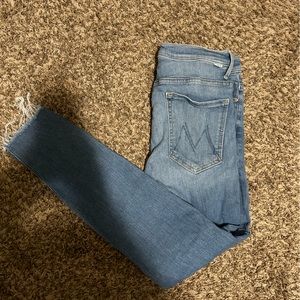 Mother Jeans, the Fly Cut Stunner Ankle Fray, Size 30
